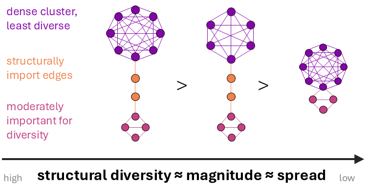 Structural diversity detects important edges